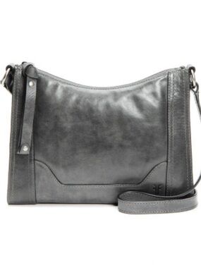 Frye Melissa Charcoal Gray Leather Crossbody Bag
